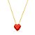 Colar coraçao vermelho em banho de ouro CL 00017 - Imagem 1