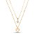 Colar duplo coração banhado a ouro CL 00054 - Imagem 1
