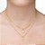 Colar duplo coração banhado a ouro CL 00054 - Imagem 2
