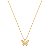 Colar borboleta zircônia banhado a ouro CL 00092 - Imagem 1