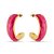 Brinco Meia Argola Esmaltada bijuterias - Imagem 5
