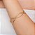 Bracelete Rígido com Design de Fios Cruzados folheado a ouro - Imagem 1