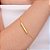 Pulseira com canudo fosco no centro folheado a ouro - Imagem 1