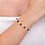 Pulseira com cristais preto e leitoso folheado a ouro - Imagem 1