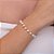 Pulseira de cristais branca folheada a ouro - Imagem 1