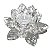 Flor de Lótus Cristal Brilhante Transparente T30 8,5cm - Imagem 1