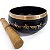 Tigela Tibetana 7 Metais com Mantras e Buda T4 15cm - Preto - Imagem 4