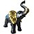 Elefante Indiano Luxo Preto Com Manto em Resina 20cm - Imagem 3