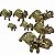 Jogo C/ 7 Elefantes Indianos Dourados Espelhados - Imagem 3