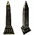 Obelisco Egípcio Dourado 13cm - Imagem 1