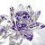 Flor de Lótus Cristal Brilhante Lilás T50 13cm - Imagem 1