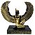 Estátua Ísis Alada Asas Abertas 14cm - Preto com Dourado - Imagem 1