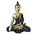 Buda Tailandês G 34cm - Azul e Dourado - Imagem 1