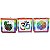 Kit 3 Porta Velas Quadrados dos Chakras Zen 5,5cm - Imagem 2