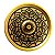 Incensário Redondo Dourado 9cm - Mandala - Imagem 2