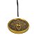 Incensário Redondo Dourado 9cm - Mandala Floral - Imagem 1
