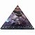 Orgonite Pirâmide Transmutação 7cm - Ametista com Turmalina Negra - Pirâmide Proporção de Quéops com Angulação de 51° - Imagem 2