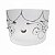 Castiçal de Vidro Decorado 5cm - Branco - Imagem 1