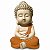 Estátua Buda Monge Alta Vibração G 32cm - Laranja - Imagem 1