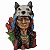 Estátua Busto Índio com Cabeça de Lobo 16cm - Imagem 1
