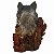 Estátua Busto Índio com Cabeça de Lobo 16cm - Imagem 3