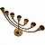Castiçal Menorah 7 Velas em Bronze 25cm - Candelabro Sete Velas - Imagem 1