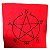 Toalha para Altar, Tarô ou Cartomancia - Pentagrama, Vermelha - 70cm - Imagem 1