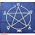 Toalha para Altar, Tarô ou Cartomancia - Pentagrama, Azul - 70cm - Imagem 1