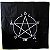 Toalha para Altar, Tarô ou Cartomancia - Pentagrama, Preta - 70cm - Imagem 1