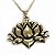 Colar Gargantilha Flor de Lótus - Dourado - Imagem 1