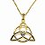 Colar Gargantilha Triskle Nó com Strass - Dourado - Imagem 1