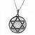 Colar Estrela de David com Aro 2cm - Prateado - Imagem 1