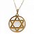 Colar Estrela de David com Aro 2cm - Dourado - Imagem 1