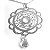 Colar Gargantilha Mandala Harmonizador de Ambiente com Cristal - Prateado - Imagem 1