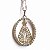 Colar Gargantilha Pingente Nossa Senhora Aparecida com Strass - Prateado - Imagem 1