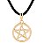 Colar Gargantilha Pentagrama com Aro 17mm - Dourado - Imagem 1