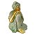 Estátua Buda em Repouso 21cm - Dourado Veste Verde - Imagem 2