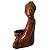 Estátua Buda em Resina com Efeito Madeira 23cm - Imagem 2
