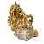 Estátua Ganesha Dourado Turbante 16cm - Imagem 2