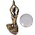 Estátua Yoga Luxo com Bola de Cristal G 30cm - Imagem 4