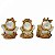 Trio de Ganesha Nada Vejo, Nada Falo, Nada Ouço 8cm - Bege - Imagem 3
