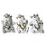 Trio de Ganesha Nada Vejo, Nada Falo, Nada Ouço 8cm - Branco - Imagem 1