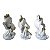 Trio de Ganesha Nada Vejo, Nada Falo, Nada Ouço 8cm - Branco - Imagem 2