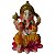 Estátua Ganesha Na Flor de Lotus 7cm - Colorido - Imagem 1