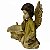 Estátua Anjo Ajoelhado com Comedouro e Pássaro 24cm - Imagem 3