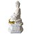 Estátua Buda Branco com Dourado 28cm - Imagem 3