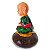 Estátua Monge na Pedra 13,5cm - Verde - Imagem 2