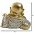 Estátua Buda Sorridente da Riqueza Dourado 8cm - Opção C - Imagem 2