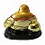 Estátua Buda da Alegria Sentado Dourado 7cm - Imagem 3