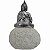 Estátua Buda Na Rocha Good Luck P 7cm - Prata - Imagem 3